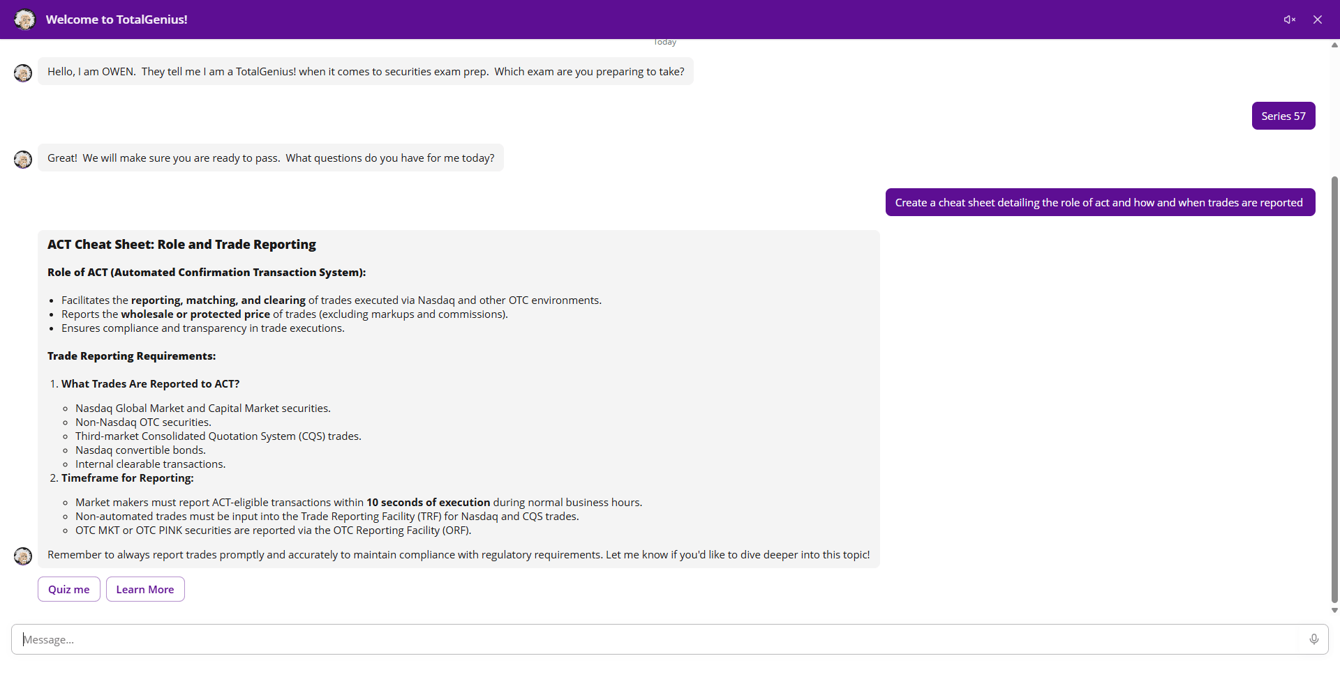 Series 57 Exam Cheat Sheet