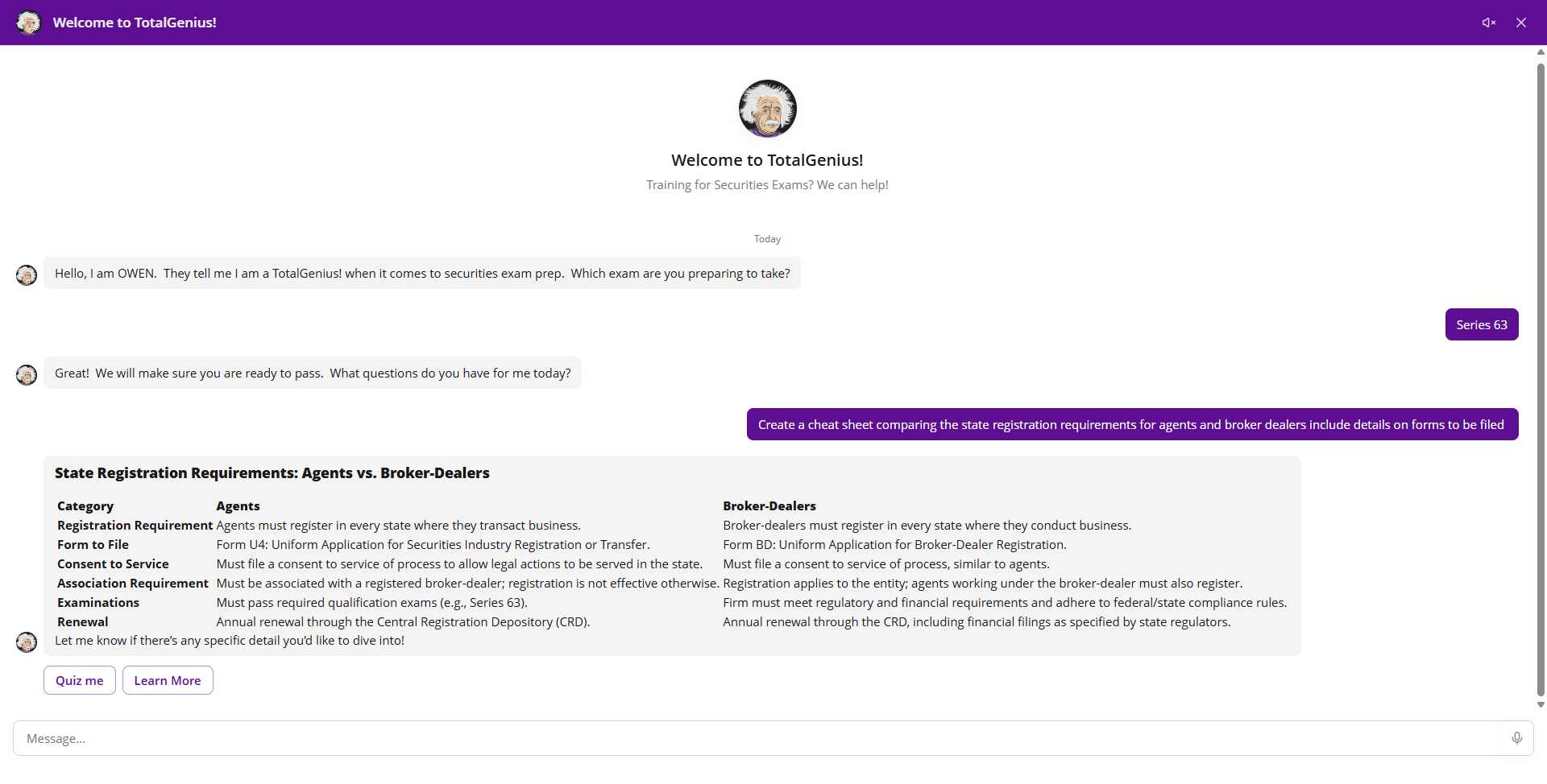 Series 63 Exam Cheat Sheet