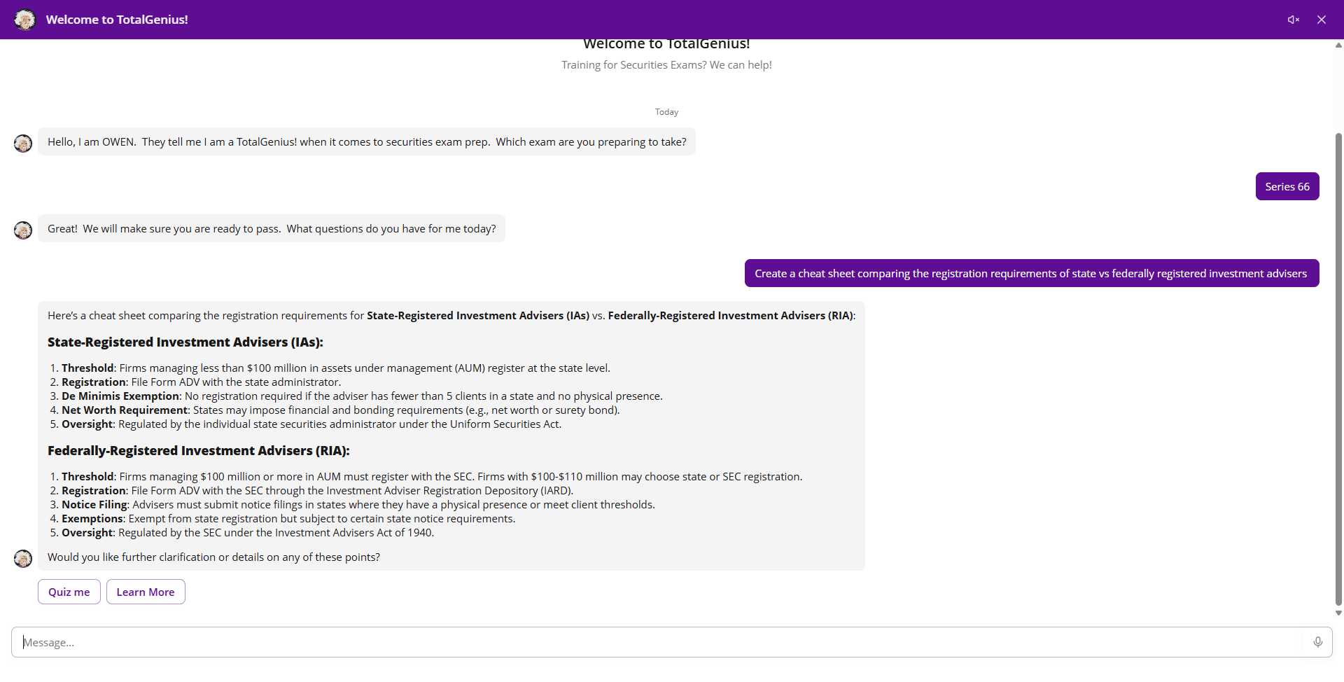 Series 66 Exam Cheat Sheet